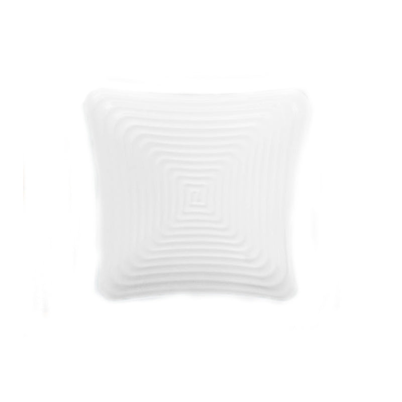 Linea Melamina BLANCA Plato Trinche Cuadrado Square c/Relieve de 19 cm