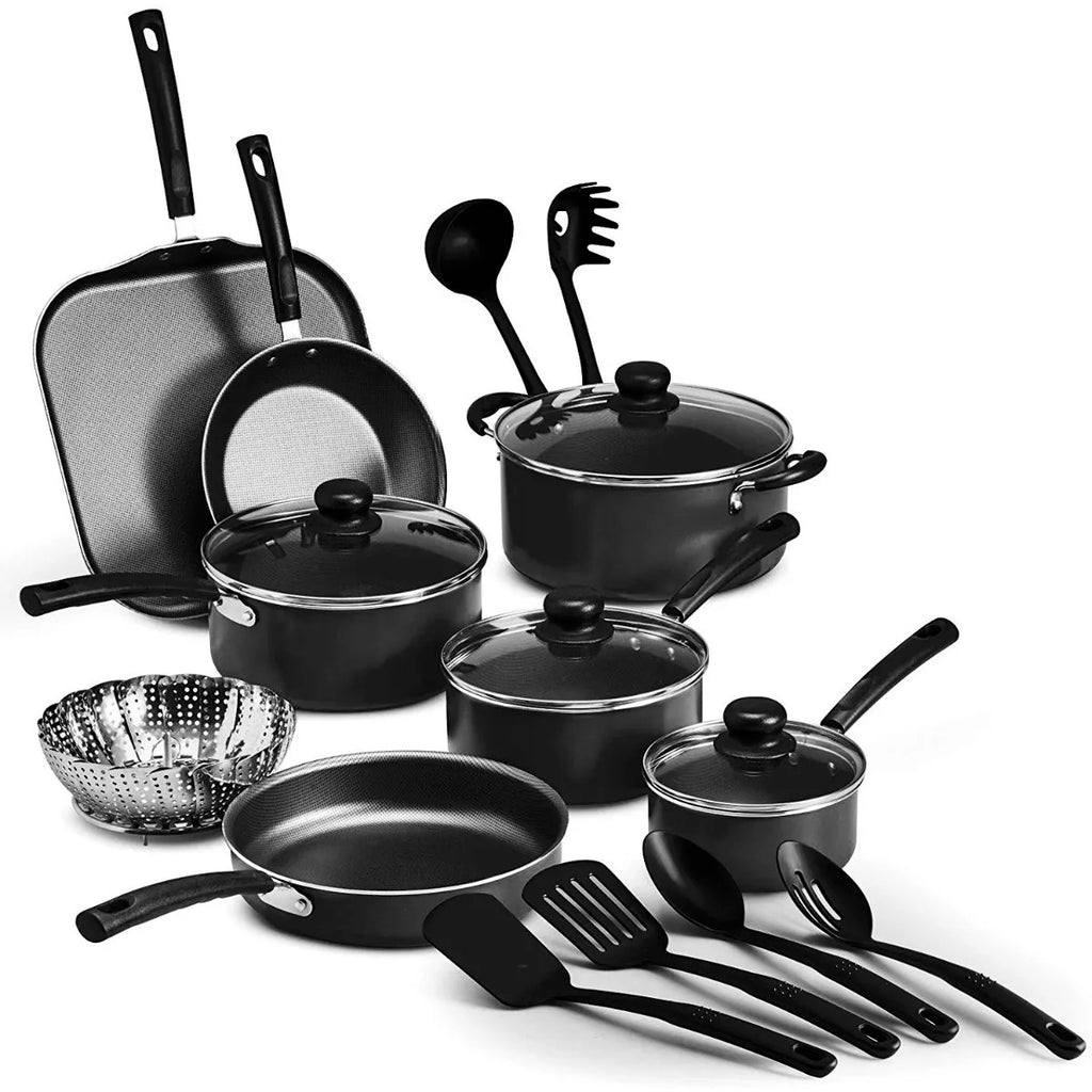 * Bateria de Cocina Primaware Color Negro de 18 Piezas  Tramontina *