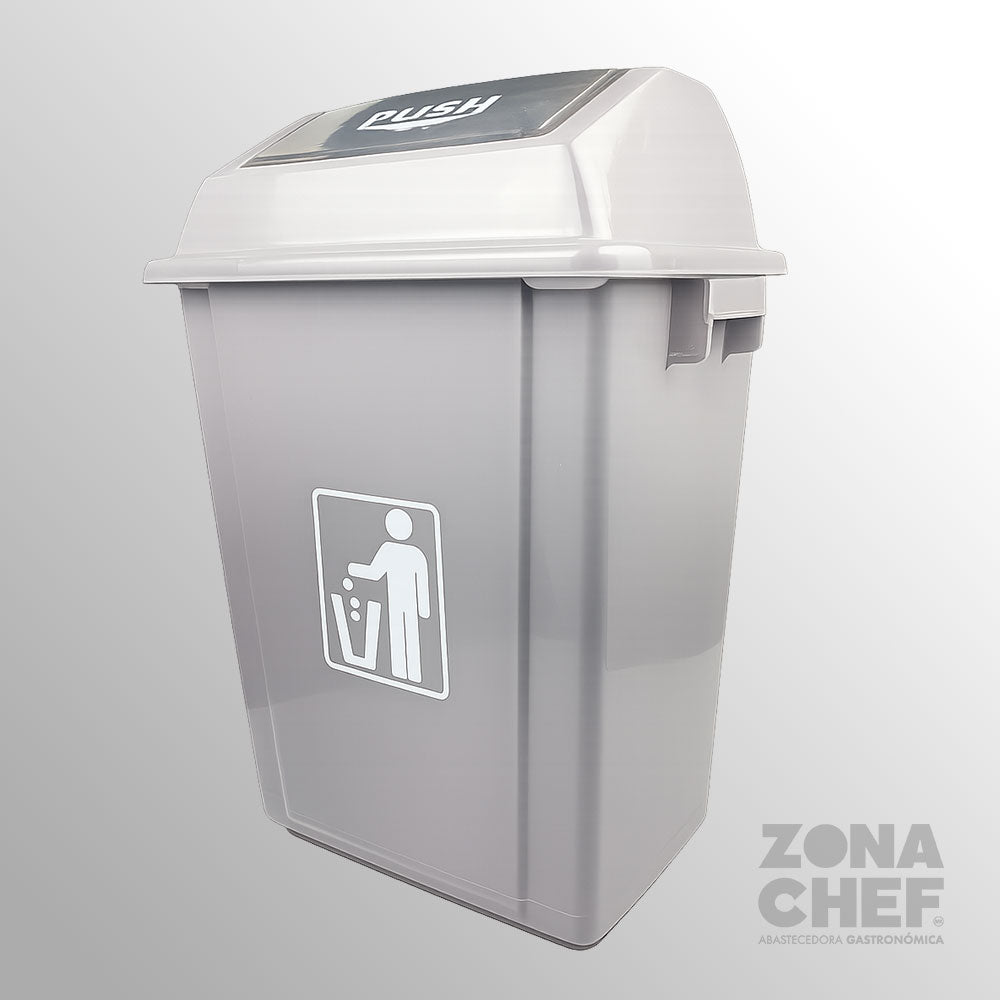 Bote de basura 20 Lt Polipropileno Gris TRV
