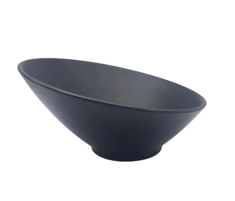 Tazon inclinado 25 cm Melamina Negra Mate TAVOLA