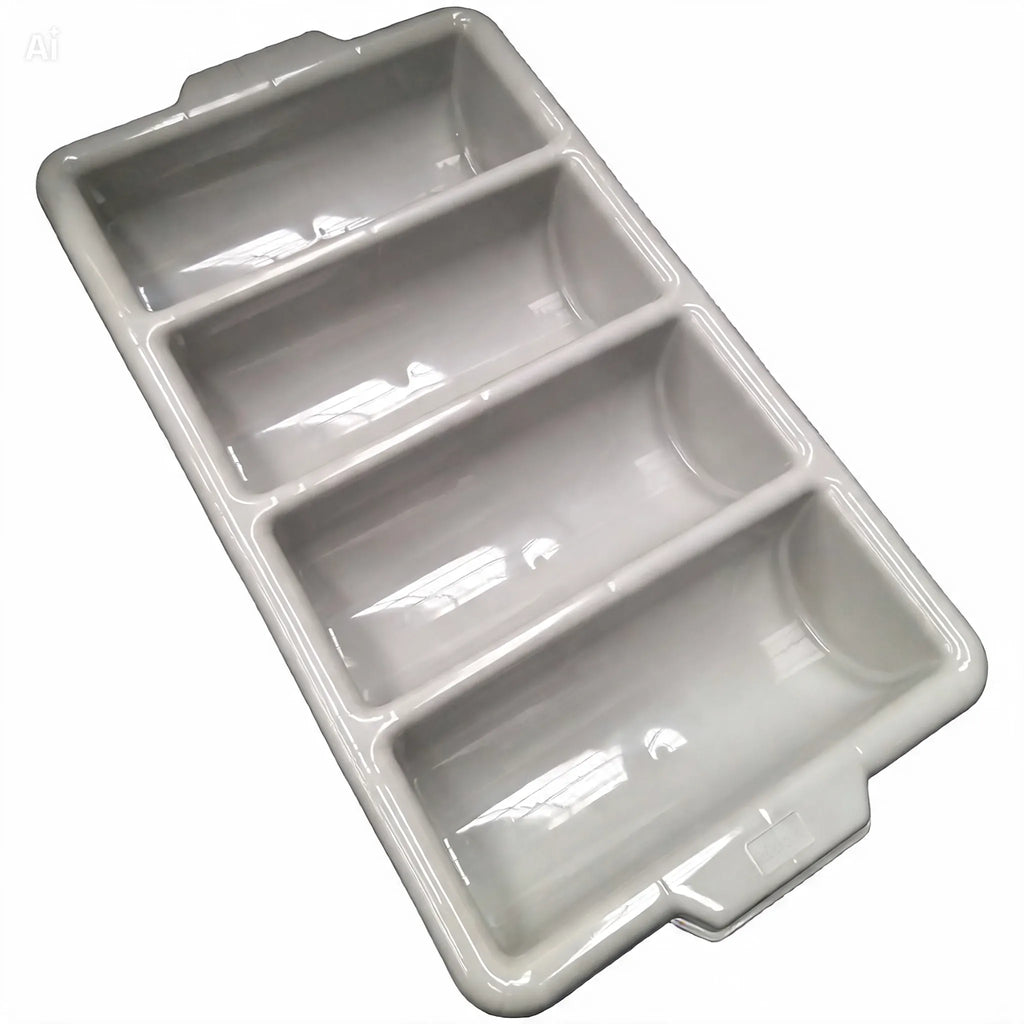 Organizador porta cubiertos gris 4 Divisiones TAV