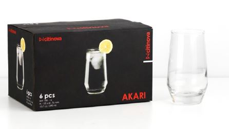 Akari Juego de 6 Vasos 390 ml BH