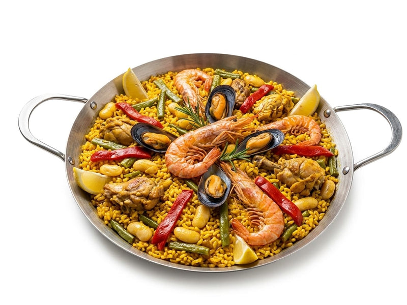 Paella Profesional  38 cm Acero Inoxidable TRV