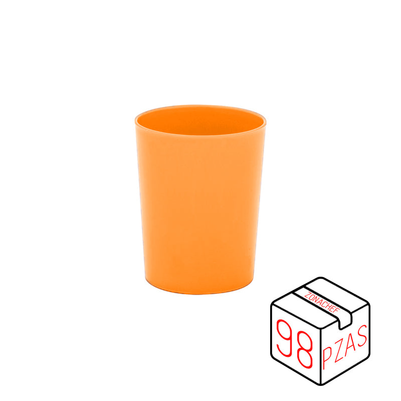 Vaso Kinder de 8 Oz/240 ml Polipropileno Naranja Caja c/98 pzas  Tcp