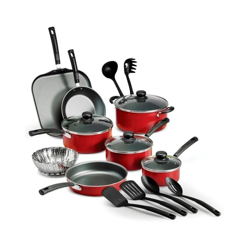 * Bateria de Cocina Primaware Color Rojo de 18 Piezas  Tramontina *