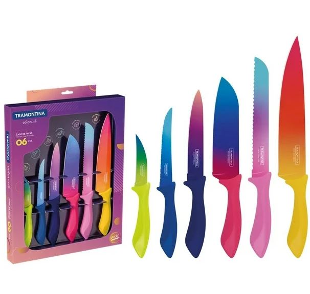 *Juego de cuchillos colorcut 6 piezas TRAMONTINA *