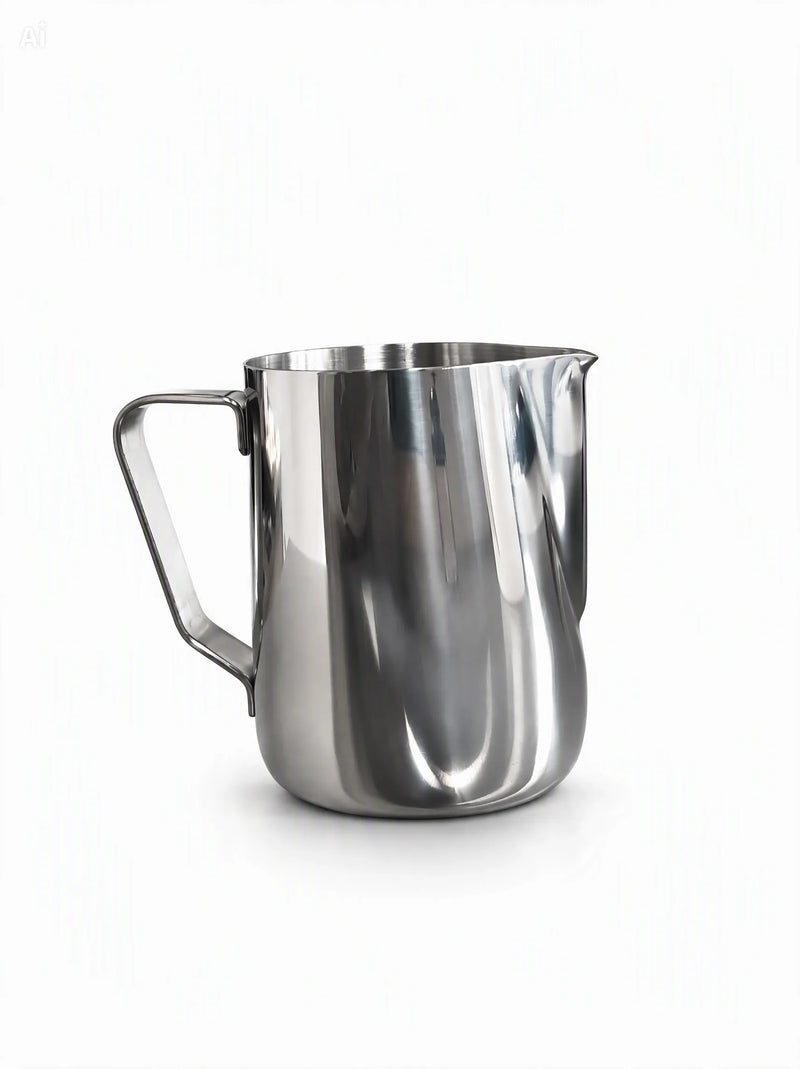 Jarra Lechera Espumadera de 12 oz en Acero Inoxidable