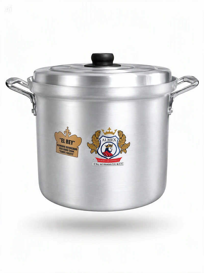 Olla de Aluminio Triple Fuerte #26 10 LT/26cm Almex