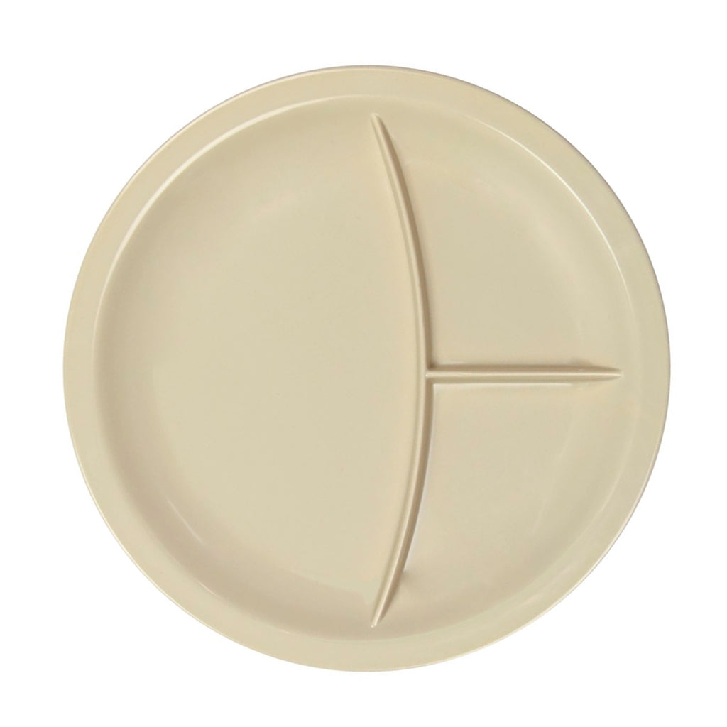 Linea D08 Melamina Beige Plato Redondo c/3 Divisiones de 25 cm ANF