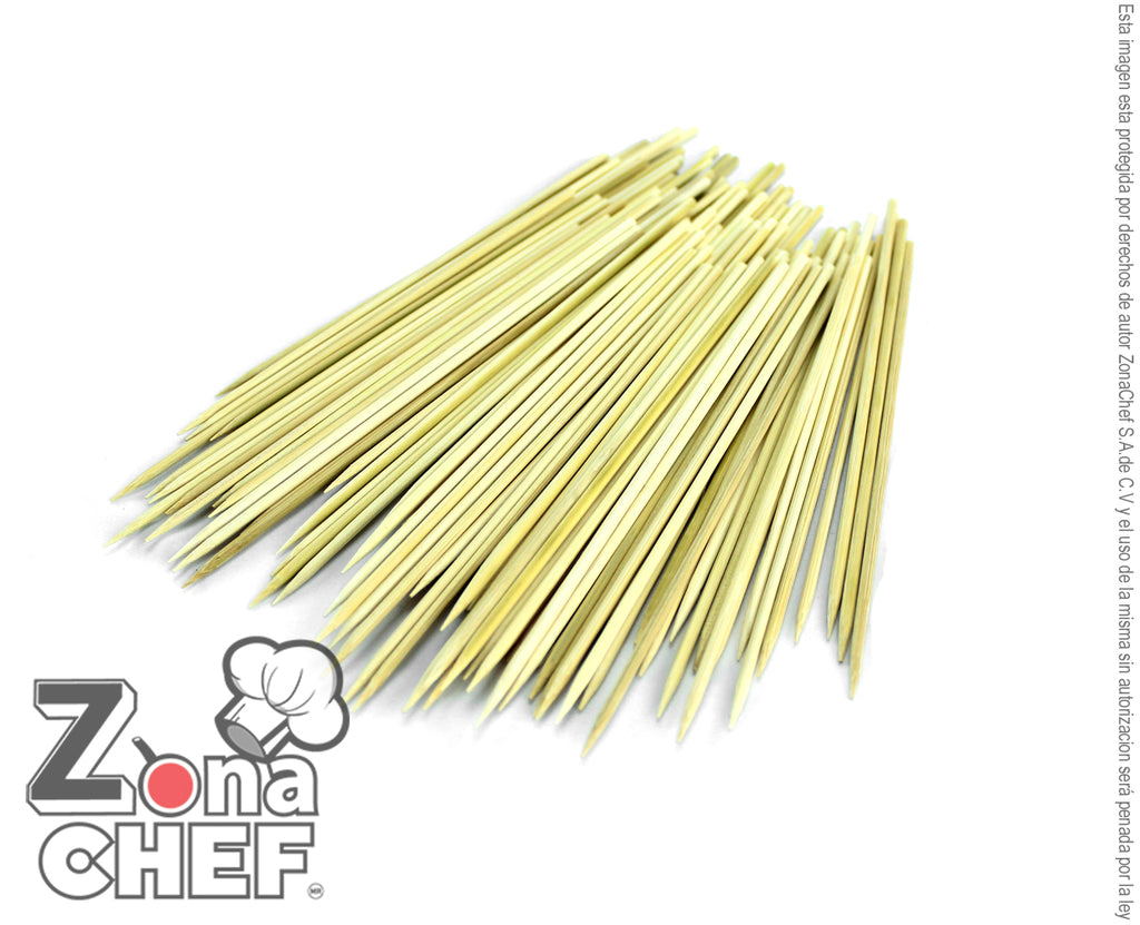 Brocheta Bamboo Bambu 6"/15 cm c/100 pzas Esf