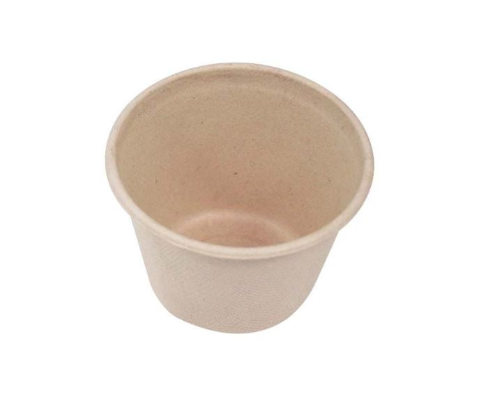 Vaso Souffle Con Tapa Biodegradable 140 ml  paq con 50 piezas ECD