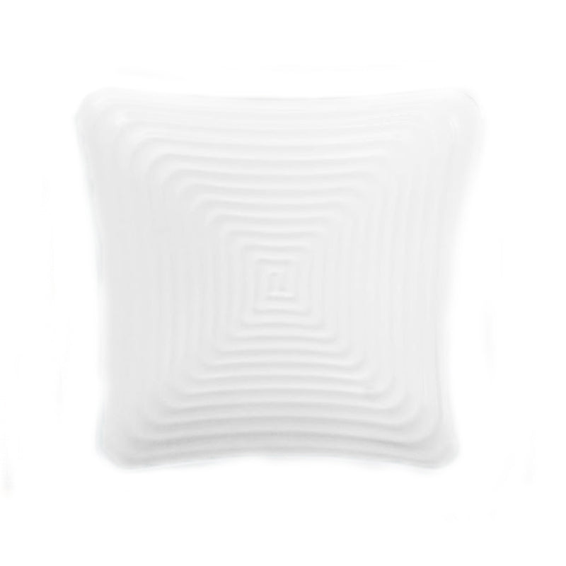 Linea Melamina BLANCA Plato Trinche Cuadrado Square c/Relieve de 27 cm