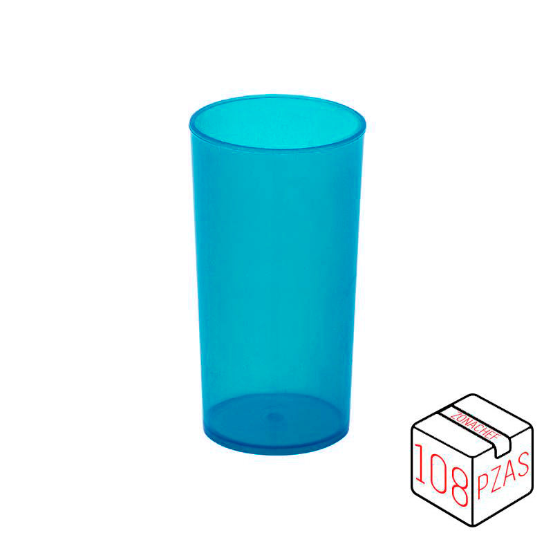 Vaso Jaibolero Traslucido de 13 Oz Azul Caja c/108 pzas Tcp