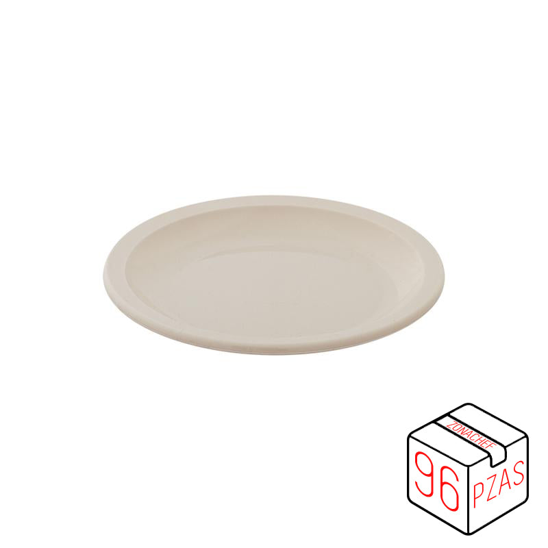 Plato Vanessa Plano Mediano de 8" Policarbonato Caja c/96 pzas Tcp