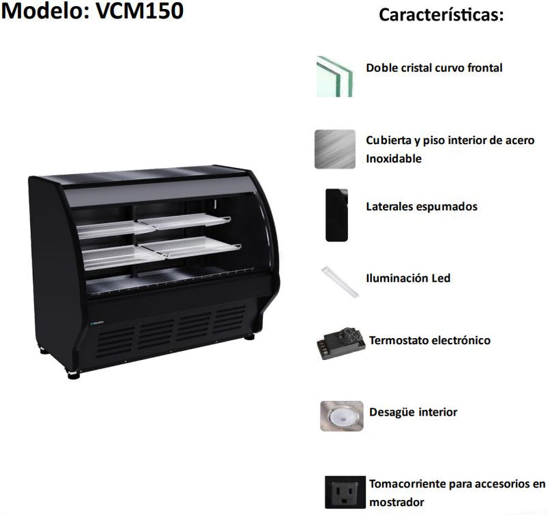 Vitrina Autocontenida de Mostrador 24 pies VCM150 METALFRIO