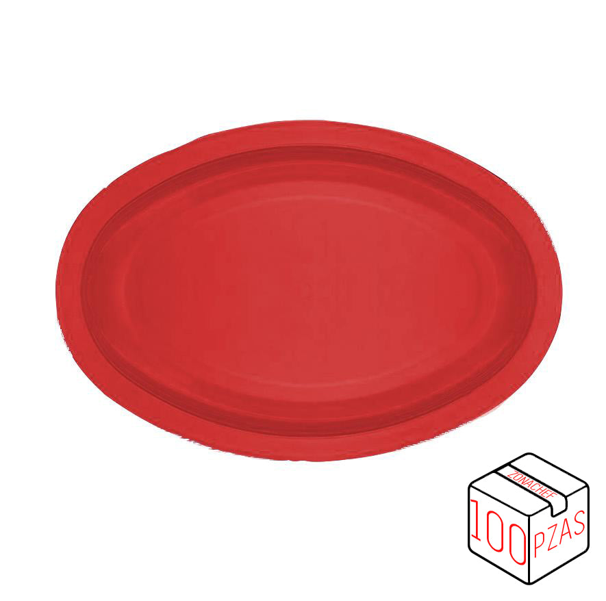 Linea Colima de Polipropileno Plato Tampiqueño de 29 cm Rojo Caja c/100 pzas Tcp