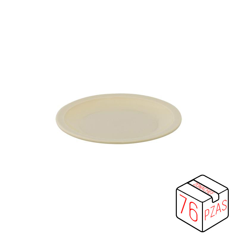 Plato Vanessa plano de 6.5" Policarbonato Caja c/76 pzas Tcp