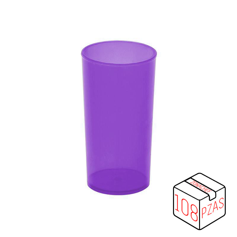 Vaso Jaibolero Traslucido de 13 Oz Morado Caja c/108 pzas Tcp