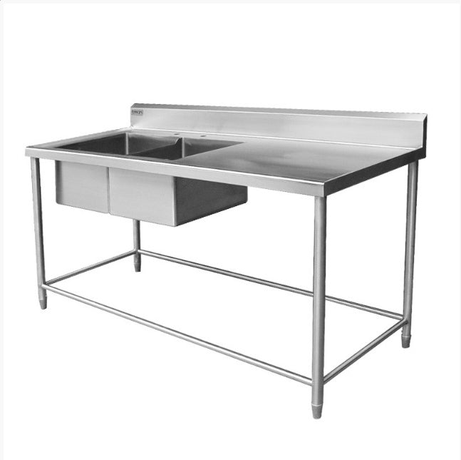 -Tarja/Fregadero 225x70x50 cm Doble en Acero Inox FERRO-